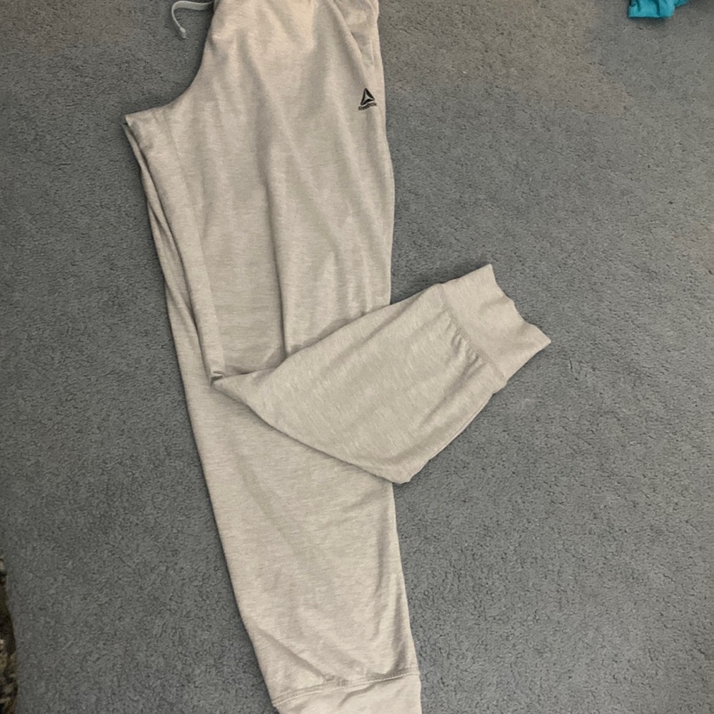 Gray reebok joggers
